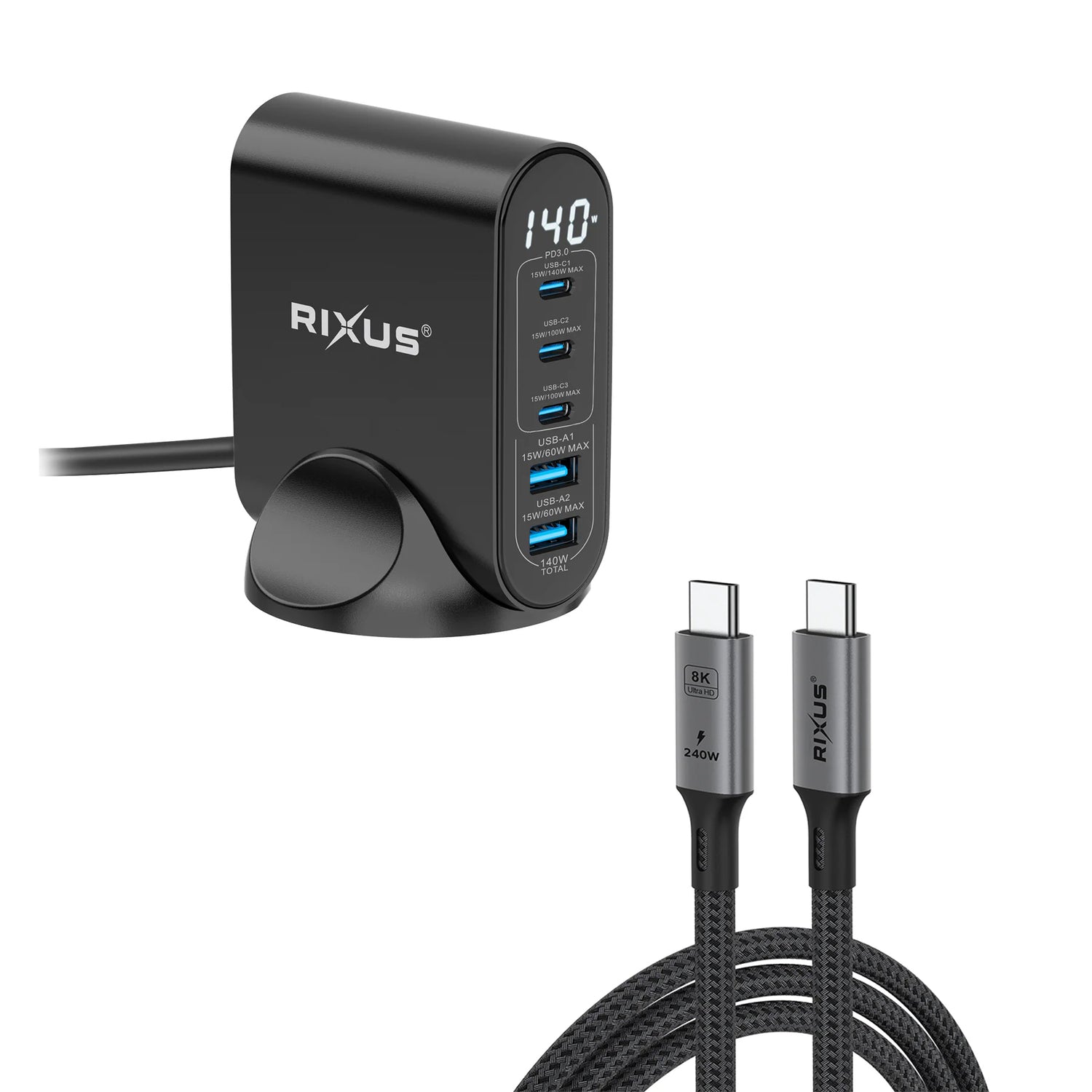 140W Adapter + 240W USB-C Kabel 180CM