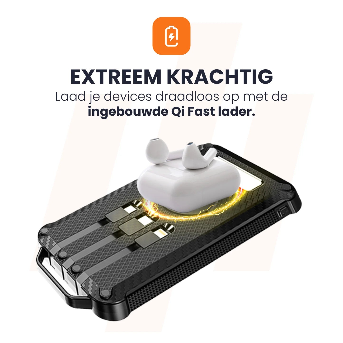 solar powerbank draadloos laden