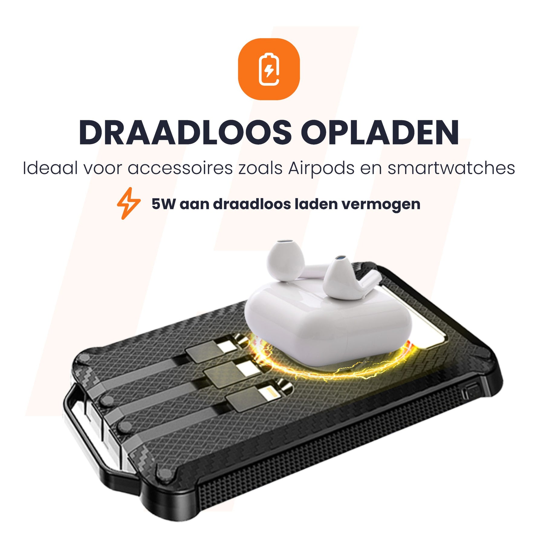 solar powerbank draadloos opladen heko solar surge