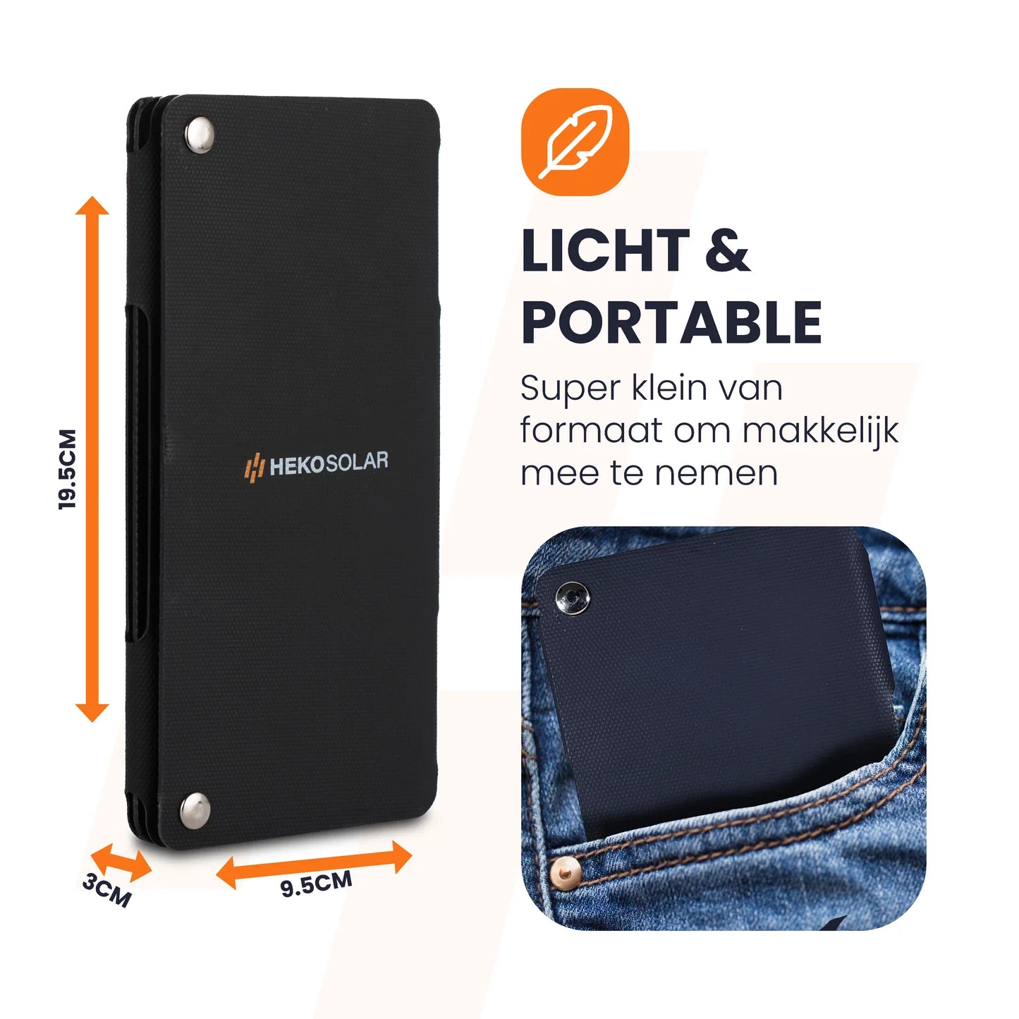 afmetingen heko solar unfold 15 watt portable solar panel draagbaar zonnepaneel