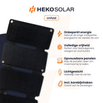 omschrijving heko solar unfold 15 watt portable solar panel draagbaar zonnepaneel