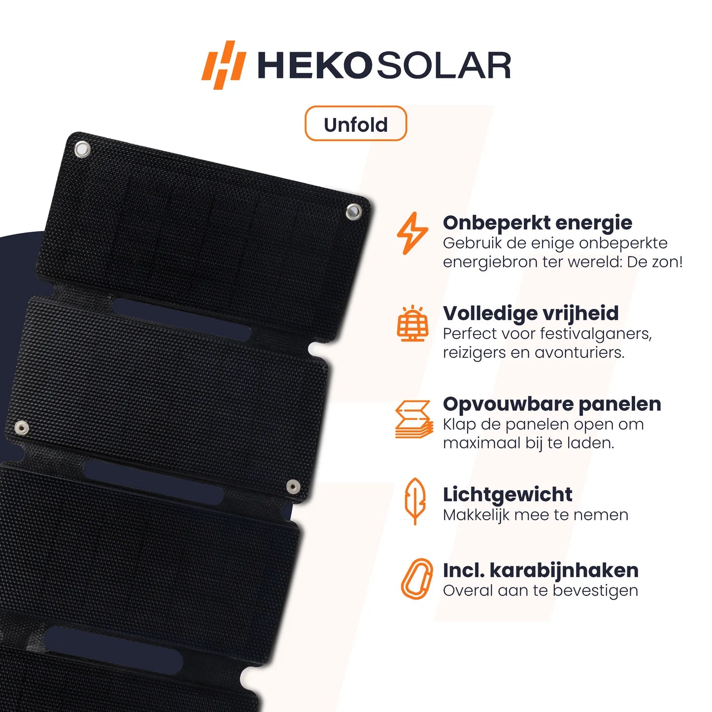 omschrijving heko solar unfold 15 watt portable solar panel draagbaar zonnepaneel