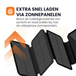 snel opladen via zonne-energie heko solar powerbank swung 2