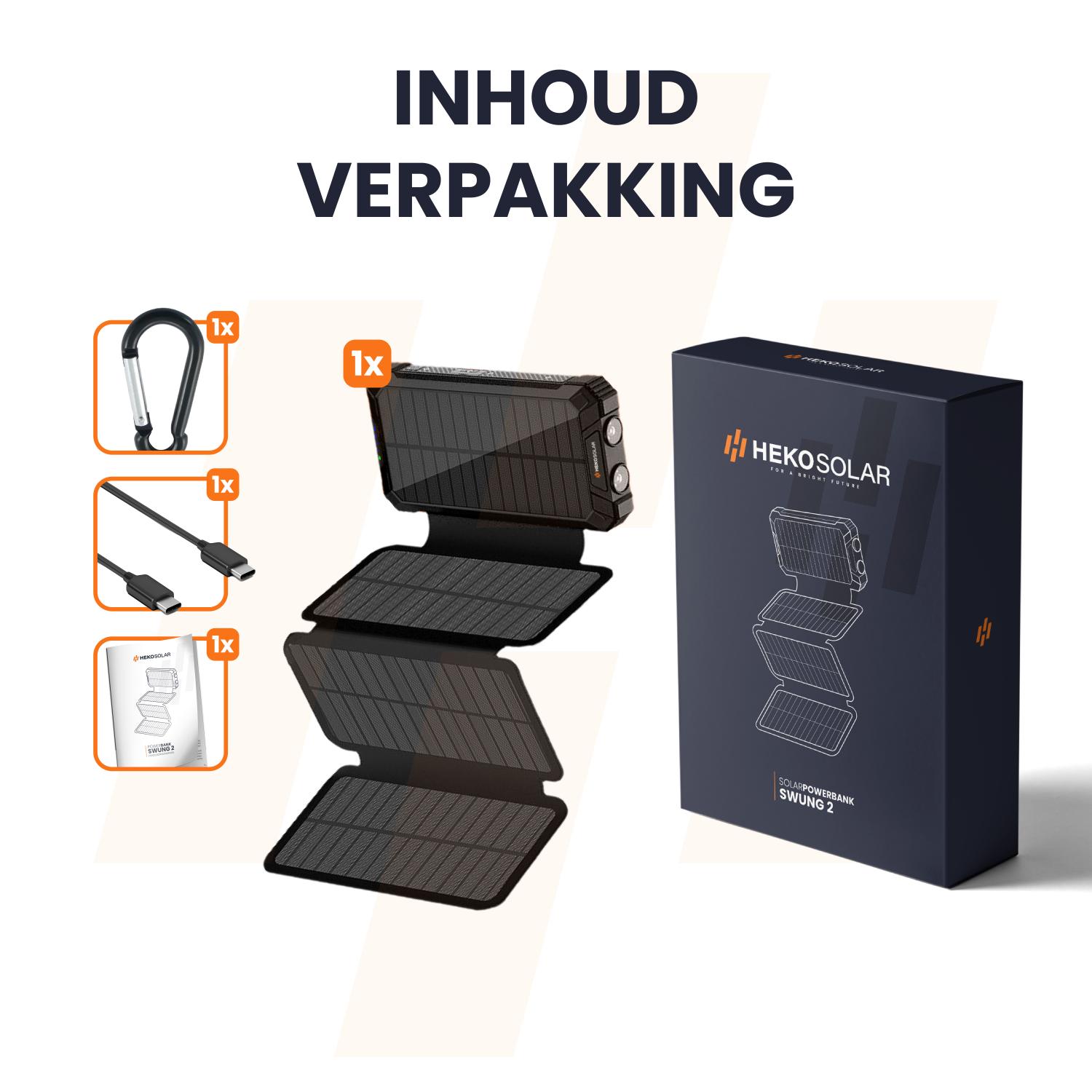 inhoud verpakking heko solar powerbank swung 2
