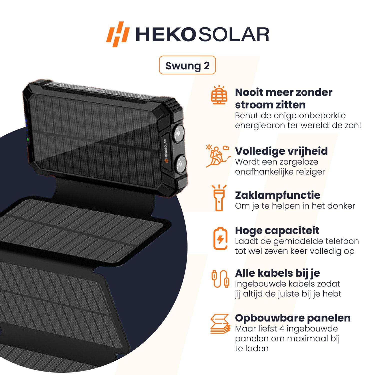 heko solar swung 2 powerbank omschrijving