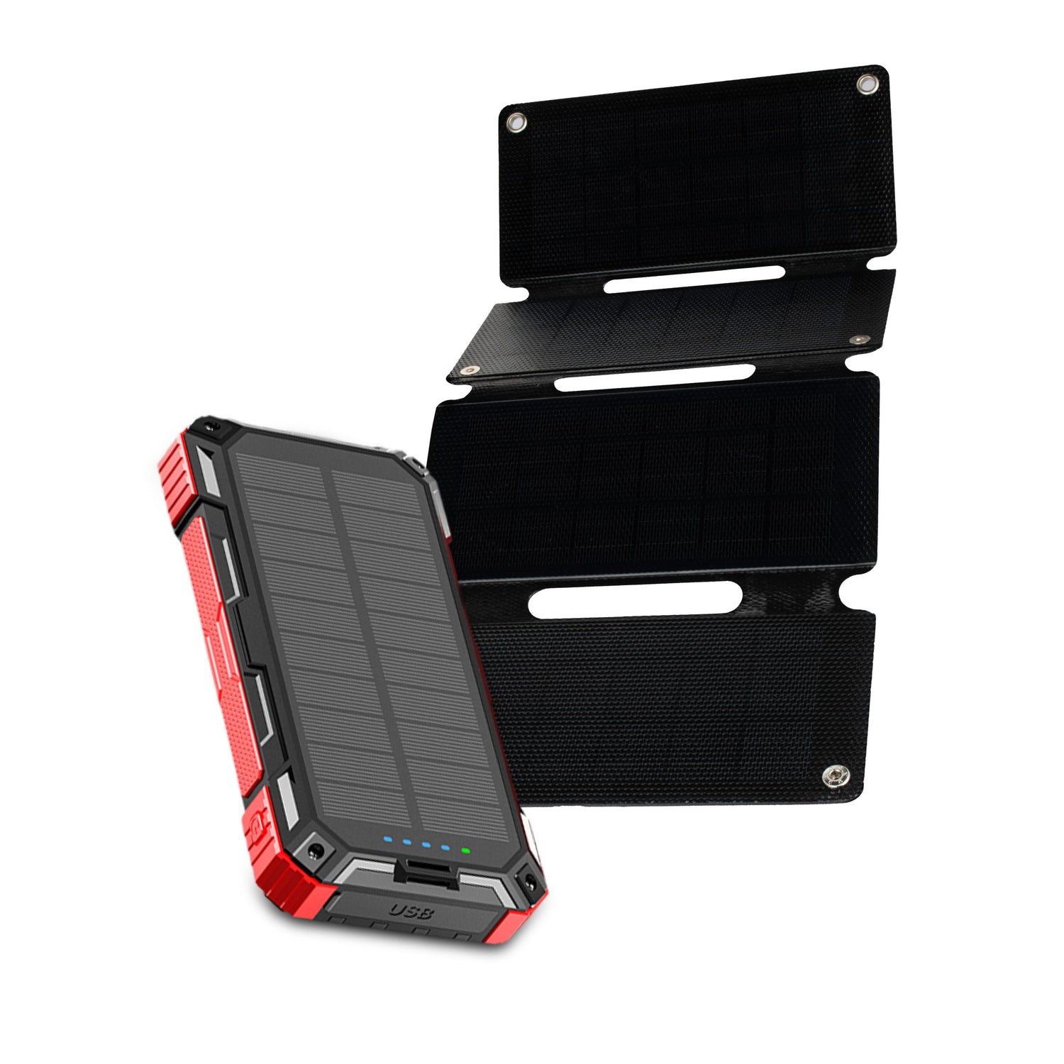 60000 MAh Solar Power Bank, 66 LED's, 4 USB-poorten, Draagbare Zonnelader voor Kamperen, Bergbeklimmen, met Monokrllijn Silicium Zonnepaneel 60000 MAh Solar Power Bank, 66 LED's, 4 USB-poorten, Draagbare Zonnelader voor Kamperen, Bergbeklimmen, met Monokrllijn Silicium Zonnepaneel