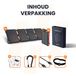 inhoud verpakking heko solar powerbank spark en draagbaar zonnepaneel unfold 30 portable solar panel