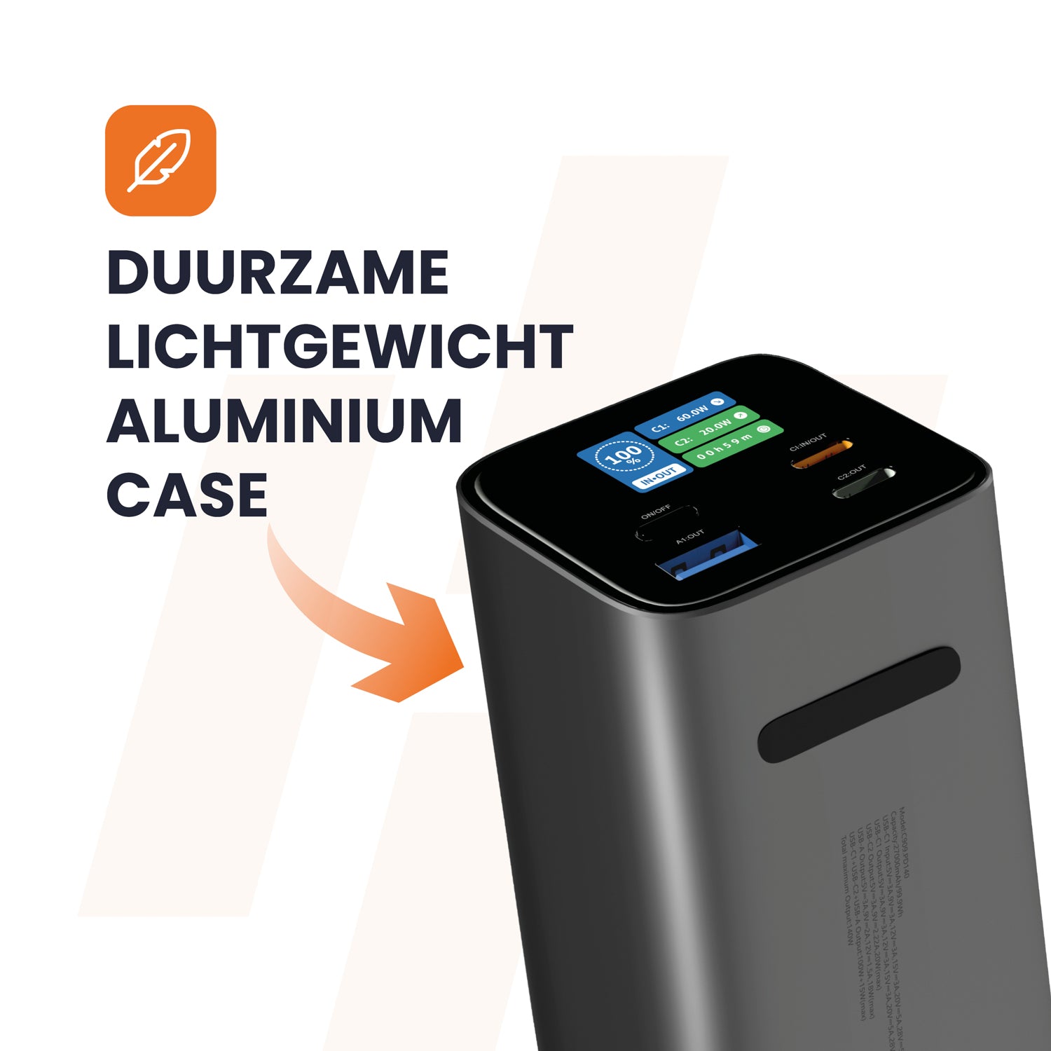 duurzame powerbank fuse 140 heko solar