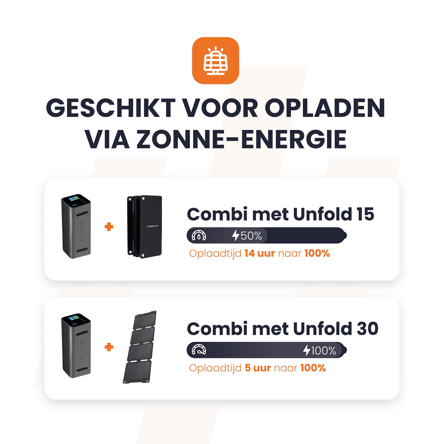powerbank met zonne-energie combinatie unfold 15 en unfold 30 met fuse 140