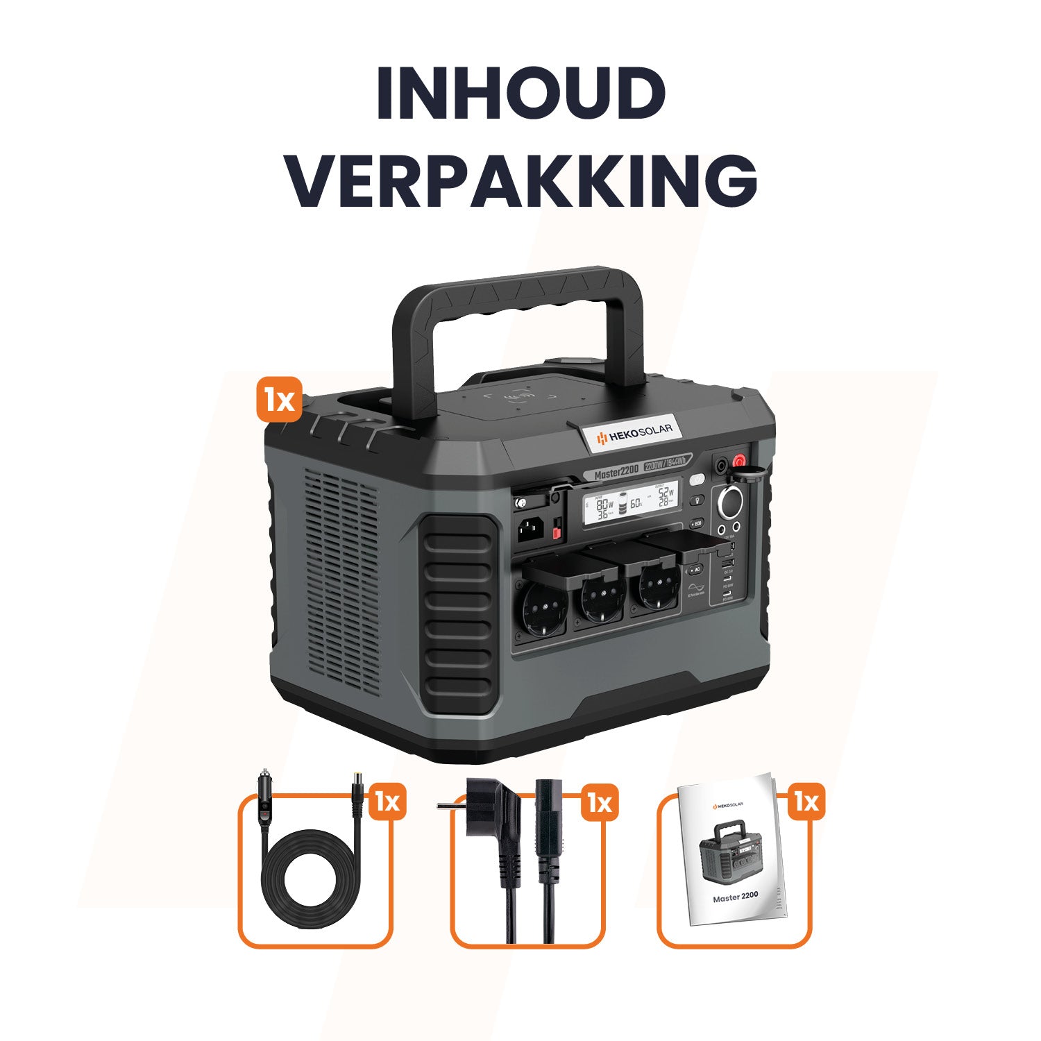 inhoud verpakking powerstation master 2200