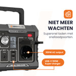 oplaadtijd heko solar master 300 powerstation met 60 watt zonnepaneel unfold 60