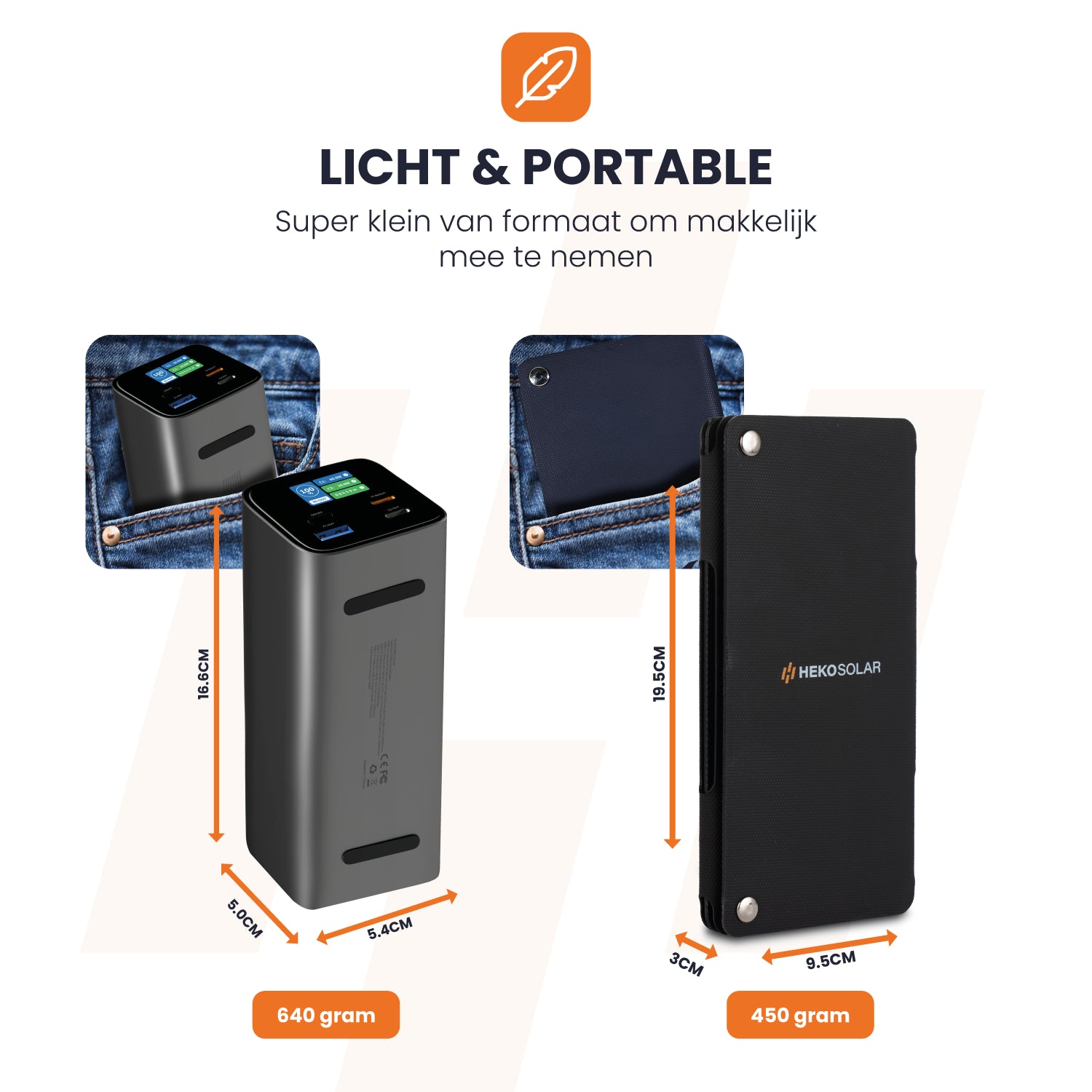 afmetingen en gewicht heko solar fuse 140 en unfold 15