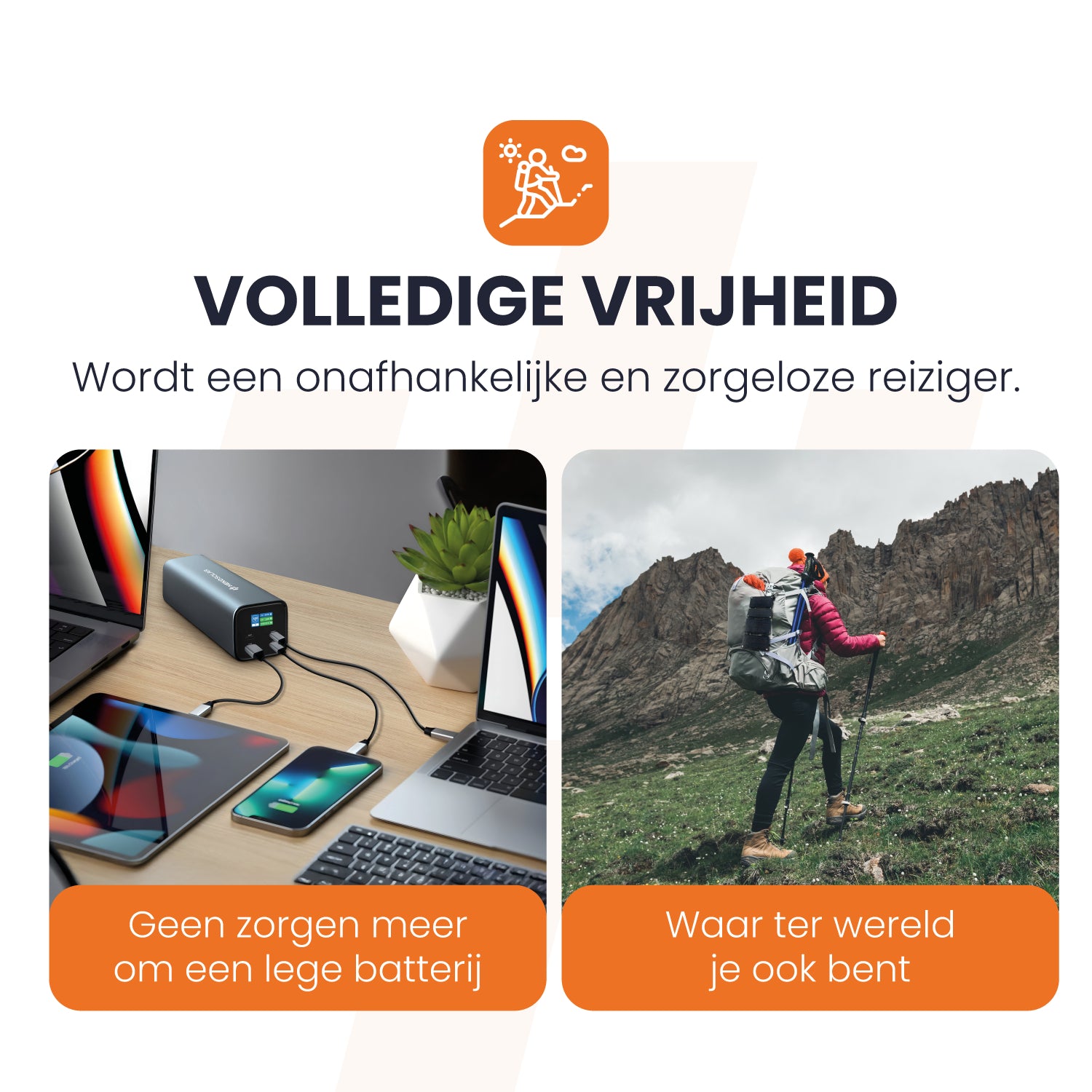 volledige vrijheid powerbank op zonne-energie fuse 140 heko solar