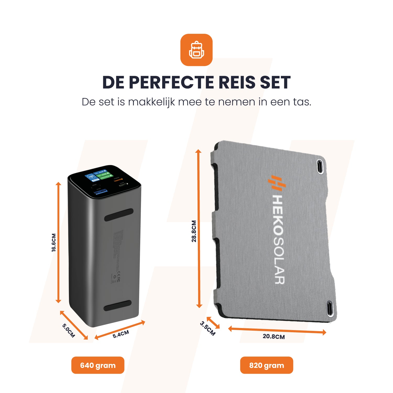 afmetingen en gewicht heko solar fuse 140 en unfold 30