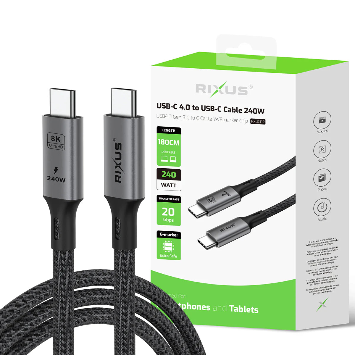 rixus 240w usb-c kabel