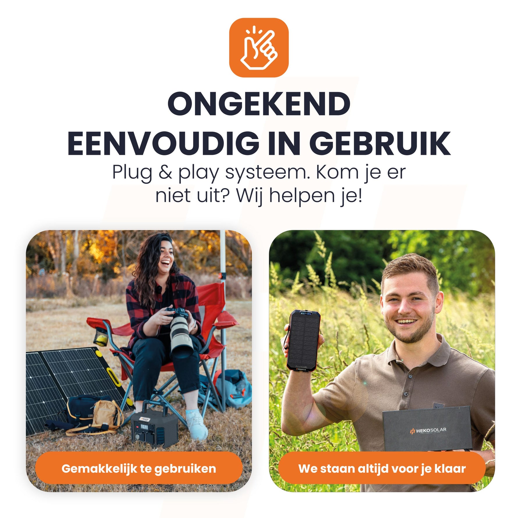 eenvoudig gebruik powerstation heko solar master 1800