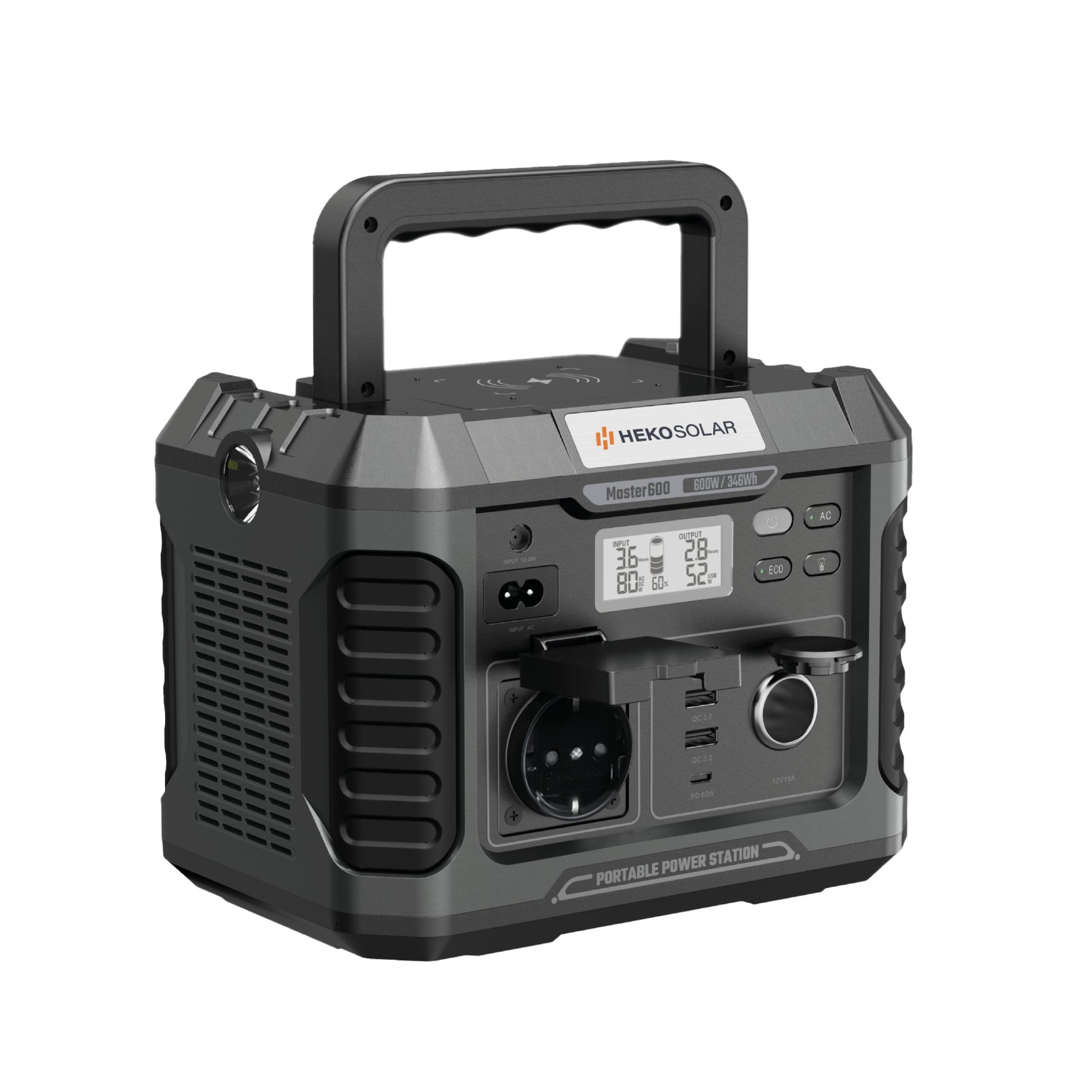heko solar powerstation master 600 voorzaanzicht