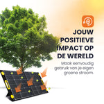 opladen via zonne-energie heko solar unfold 100 portable solar panel en solar charger draagbaar zonnepaneel