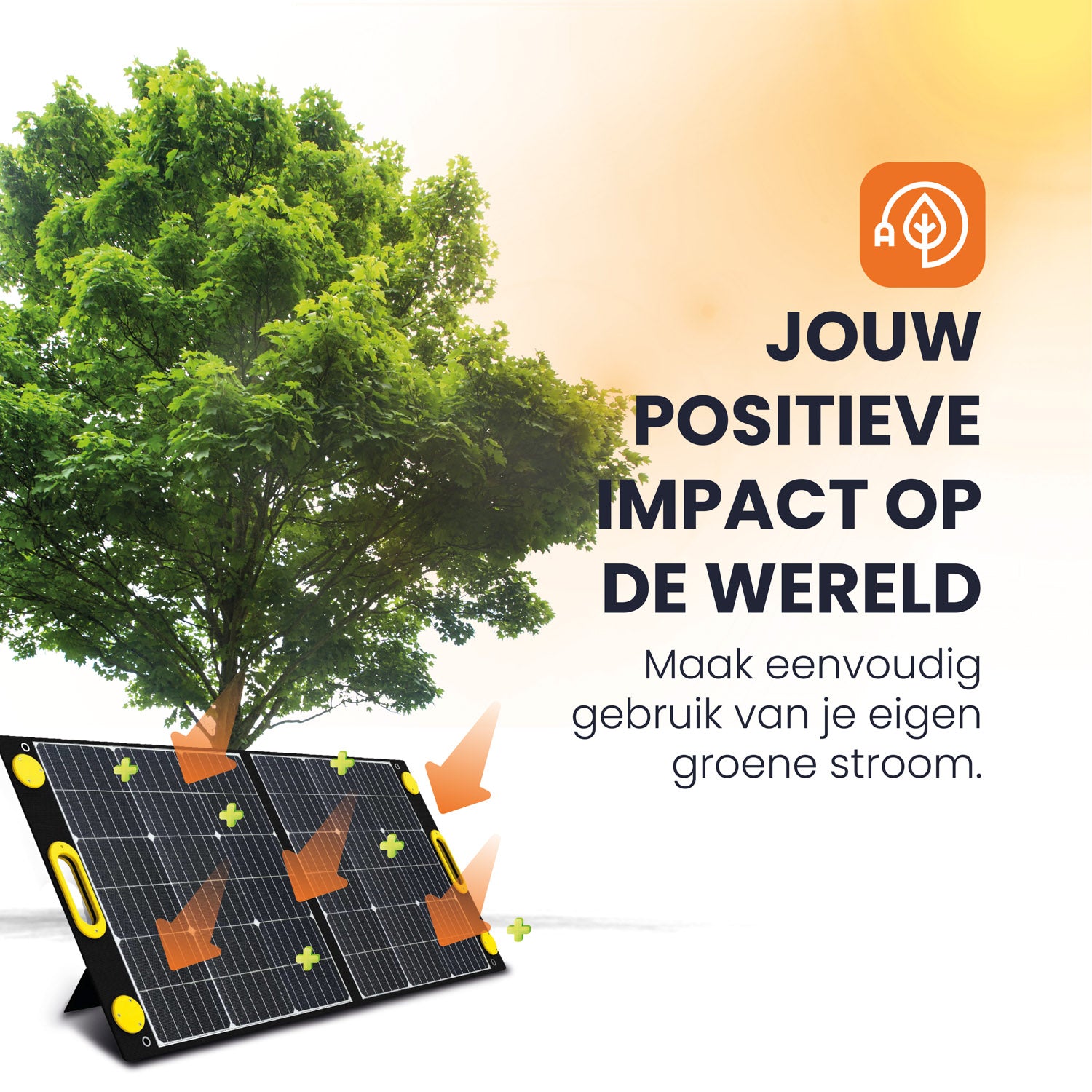 opladen via zonne-energie heko solar unfold 100 portable solar panel en solar charger draagbaar zonnepaneel