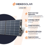 omschrijving heko solar unfold 200 portable solar panel en solar charger draagbaar zonnepaneel