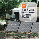 opladen via zonne-energie heko solar unfold 200 portable solar panel en solar charger draagbaar zonnepaneel