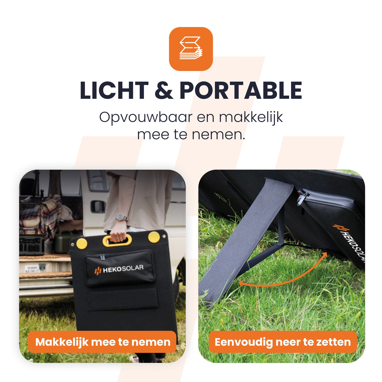 meenemen onderweg heko solar unfold 200 portable solar panel en solar charger draagbaar zonnepaneel