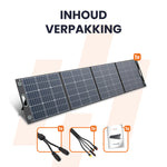 inhoud verpakking heko solar unfold 200 portable solar panel en solar charger draagbaar zonnepaneel