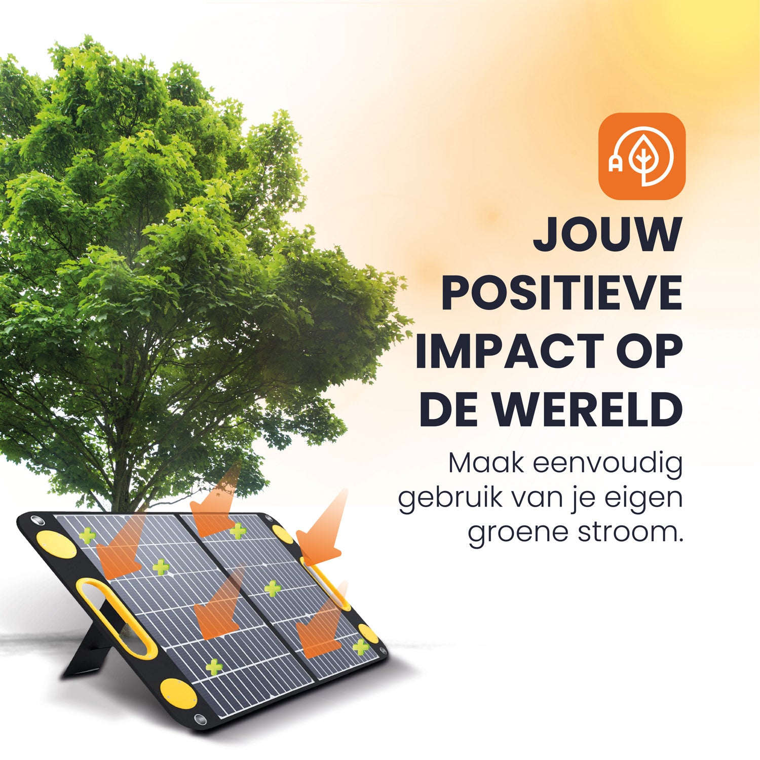 onderweg opladen via zonne-energie