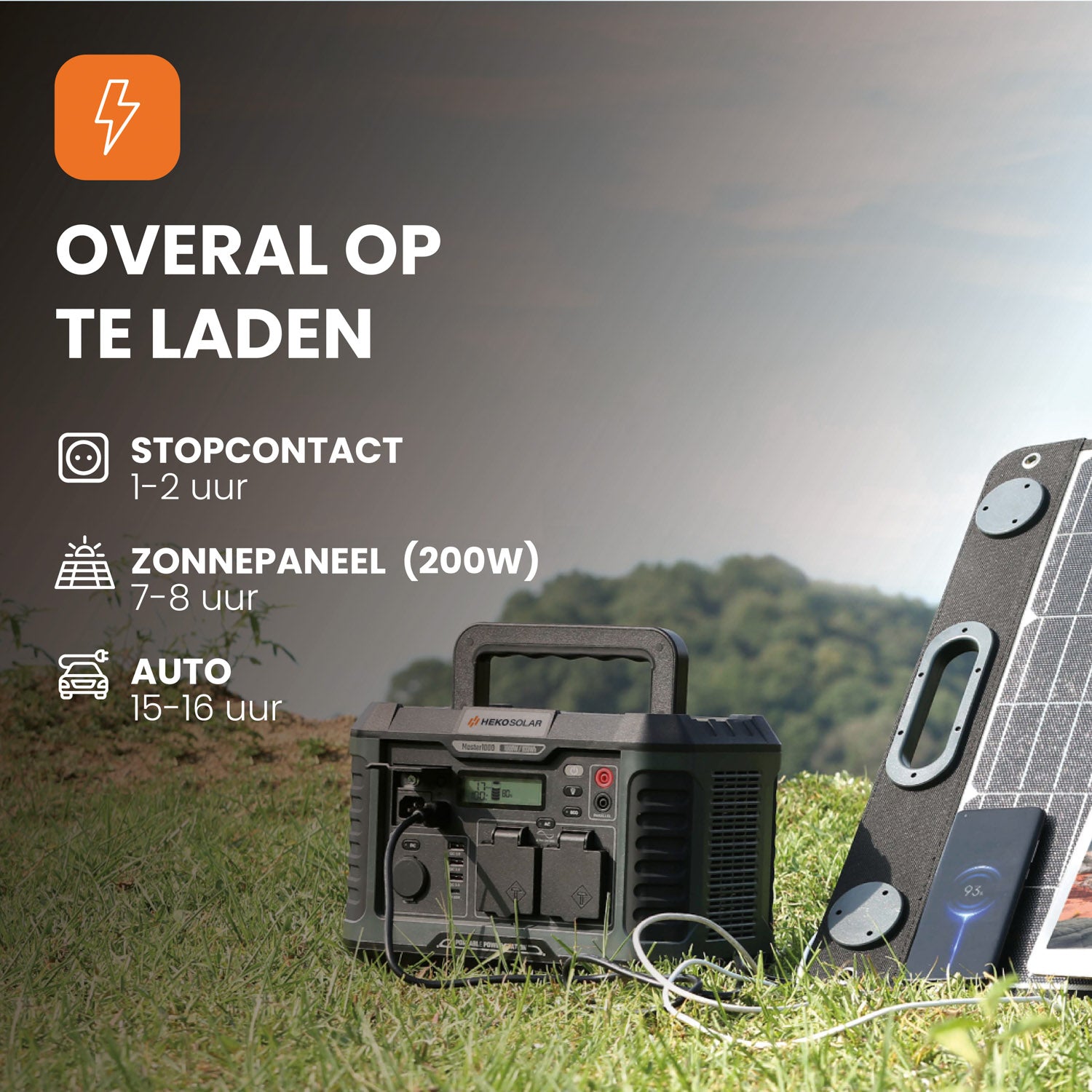 powerstation en portable solar panel master 1000 en unfold 200