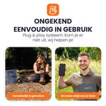 makkelijk in gebruik heko solar master 1800 powerstation en combinatie unfold 200 watt draagbaar zonnepaneel portable solar panel