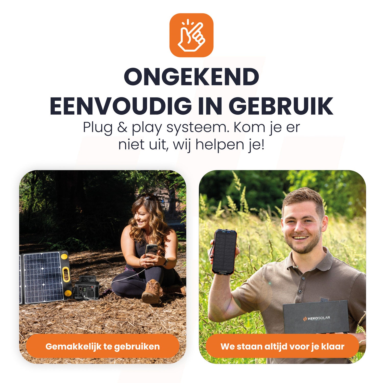 makkelijk in gebruik heko solar master 1800 powerstation en combinatie unfold 200 watt draagbaar zonnepaneel portable solar panel