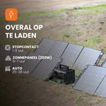 oplaadtijden input heko solar master 1800 powerstation en combinatie unfold 200 watt draagbaar zonnepaneel portable solar panel
