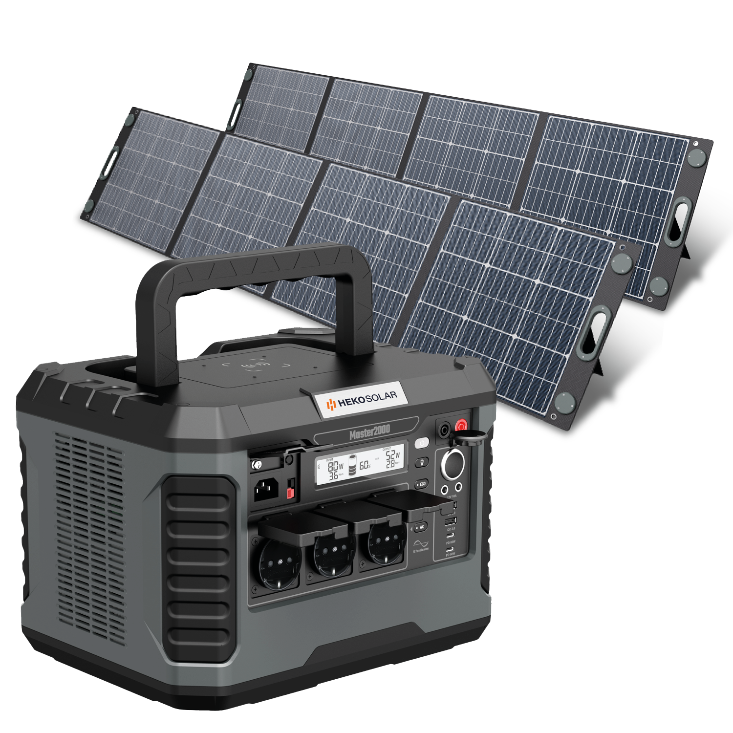 Powerstation Master 2000 + Portable Solar Panel Unfold 400