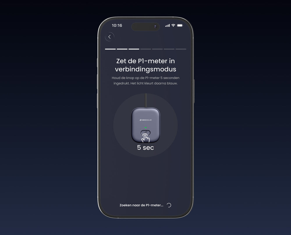 Zet de P1-dongle in verbindingsmodus