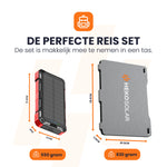 afmetingen heko solar spark 2 powerbank met 30 watt zonnepaneel unfold 30