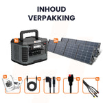 inhoud verpakking heko solar master 1800 watt powerstation en heko solar unfold 400 watt draagbaar zonnepaneel