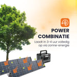 powerstation met zonnepaneel combinatie heko solar master 1800 watt powerstation en heko solar unfold 400 watt draagbaar zonnepaneel