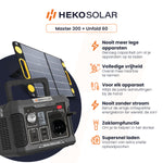heko solar master 300 powerstation met 60 watt zonnepaneel unfold 60 omschrijving