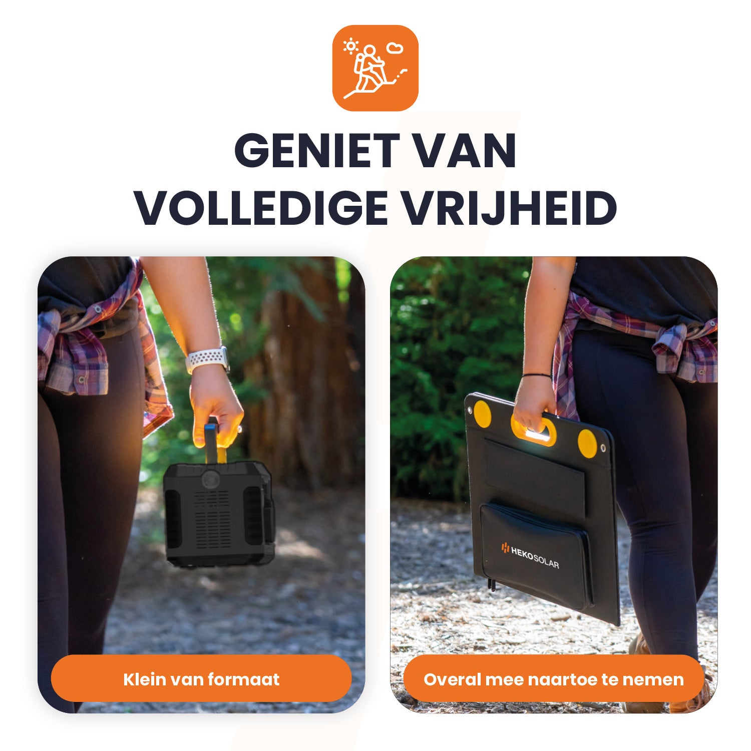 overal mee naartoe te nemen heko solar master 300 powerstation met 60 watt zonnepaneel unfold 60